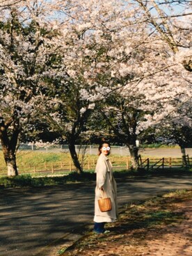 「BACK NUMBER（バックナンバー）のアイテム（トレンチコート）」を使った、@Yukao:)さん（レディース・163cm）の春コーディネート