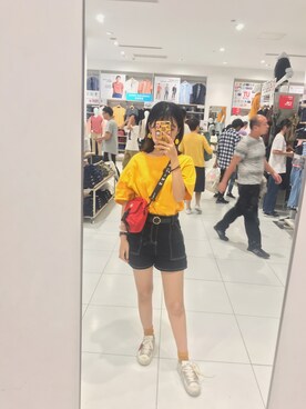 「eight sixty（エイト・シックスティ）のアイテム」を使った、陳栗兒さん（レディース・163cm）の春コーディネート