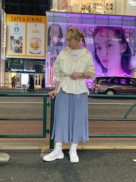 「AS KNOW AS PINKY（アズノゥアズピンキー）のアイテム（ジャケット/アウター）」を使った、chisatoyamamotoさん（レディース・169cm）の春コーディネート