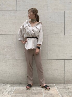 「AS KNOW AS PINKY（アズノゥアズピンキー）のアイテム（ジャケット/アウター）」を使った、chisatoyamamotoさん（レディース・170cm）の夏コーディネート