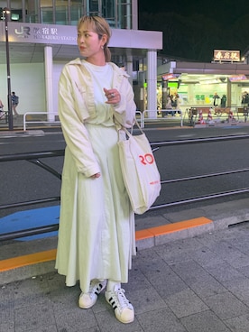 「AS KNOW AS PINKY（アズノゥアズピンキー）のアイテム（ジャケット/アウター）」を使った、chisatoyamamotoさん（レディース・169cm）の春コーディネート