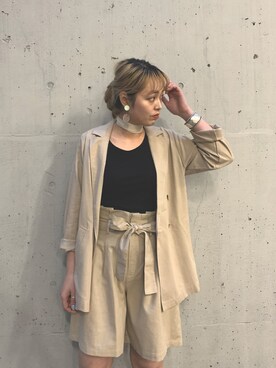 「AS KNOW AS PINKY（アズノゥアズピンキー）のアイテム（ジャケット/アウター）」を使った、chisatoyamamotoさん（レディース・169cm）の春コーディネート