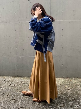 「AS KNOW AS PINKY（アズノゥアズピンキー）のアイテム（ジャケット/アウター）」を使った、chisatoyamamotoさん（レディース・169cm）の秋コーディネート