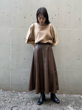 「くすみカラー」｜chisatoyamamotoさん（レディース・169cm）の秋コーディネート