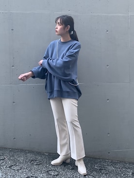 「アイテム（パンツ、イエロー系）」を使った、chisatoyamamotoさん（レディース・169cm）の秋コーディネート