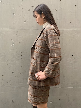 「AS KNOW AS PINKY（アズノゥアズピンキー）のアイテム（ジャケット/アウター）」を使った、chisatoyamamotoさん（レディース・169cm）の冬コーディネート
