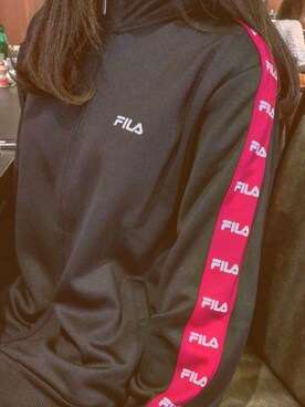 「FILA（フィラ）のアイテム（スタジャン）」を使った、CHENさん（レディース・160cm）の春コーディネート