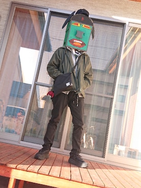 「シンプルおしゃれが好き」｜「アイテム（ナイロンジャケット）」を使った、デビル閣下[相互]さん（メンズ・169cm）の秋コーディネート