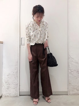 「レプシィム(LEPSIM)」｜「アイテム（チノパンツ）」を使った、taruさん（レディース・155cm）の夏コーディネート