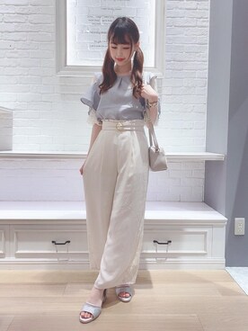 Majestic Legon マジェスティックレゴン の サイドレースワイドパンツ その他パンツ Wear