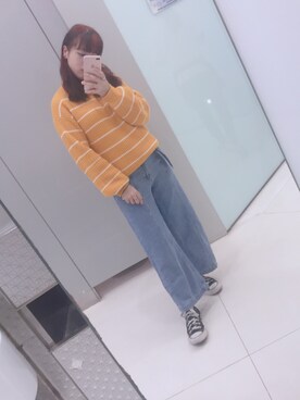 「6IXTY8IGHTのアイテム（パンツ）」を使った、Hoi Yingさん（レディース・158cm）の春コーディネート