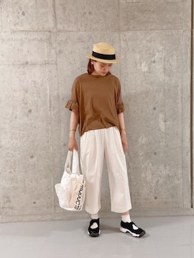 「THEATRE PRODUCTS（シアタープロダクツ）のアイテム（バッグ）」を使った、remiさん（レディース・168cm）の夏コーディネート