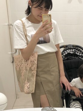 「a.g.plus（エージープラス）のアイテム（スカート）」を使った、H  a  s  さん（レディース・155cm）の秋コーディネート
