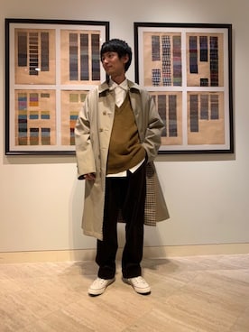 「District（ディストリクト）のアイテム」を使った、萩原　凌平さん（メンズ・170cm）の秋コーディネート