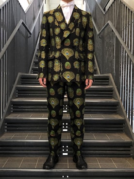 「Alexander McQueen（アレキサンダーマックイーン）のアイテム（その他シューズ）」を使った、Louisさん（メンズ・174cm）の冬コーディネート
