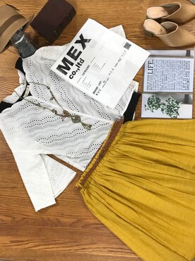 「HVC」｜「アイテム（スカート）」を使った、ばーちーさん（レディース・160cm）の春コーディネート