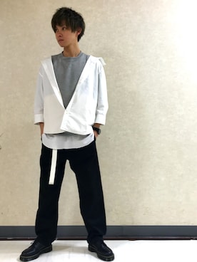 「HVC（エイチブイシー）のアイテム（パンツ）」を使った、ばーちーさん（メンズ・172cm）の夏コーディネート