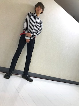 「GGD（ジージーディー）のアイテム（パンツ）」を使った、ばーちーさん（メンズ・172cm）の夏コーディネート