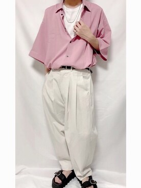 ピンク 白 のメンズ人気ファッションコーディネート Wear