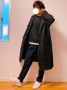 「ABAHOUSE（アバハウス）のリップルオーバーサイズスウェット（スウェット）」を使った、yosukeさん（メンズ・174cm）の冬コーディネート