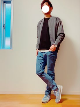 「MONKEY TIME（モンキータイム）のアイテム（ブルゾン）」を使った、yosukeさん（メンズ・174cm）の春コーディネート