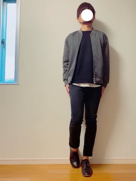 「MONKEY TIME（モンキータイム）のアイテム（ブルゾン）」を使った、yosukeさん（メンズ・174cm）の春コーディネート