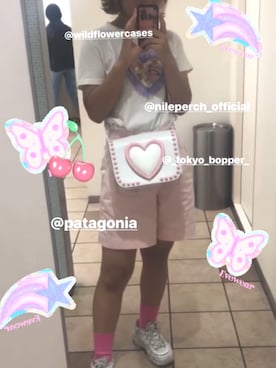 「Nile PERCH（ナイルパーチ）のアイテム（トップス）」を使った、あばさん（レディース・164cm）の夏コーディネート