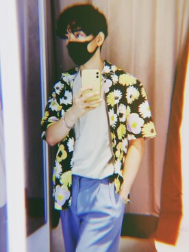 「H&M（エイチ・アンド・エム）のアイテム（ジャケット/アウター）」を使った、sakamoto1397さん（メンズ・173cm・10代）の夏コーディネート