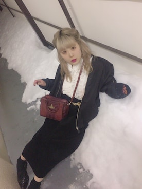 「G.V.G.V.（ジーヴィージーヴィー）のアイテム（ブルゾン）」を使った、RIO MATSUMOTO  /TENさん（レディース・160cm）の冬コーディネート