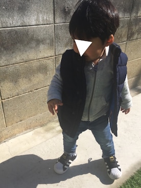 「一歳男の子」｜なかちゃんさん（キッズ・80cm）の冬コーディネート