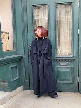 「JEANASIS（ジーナシス）のアイテム（トレンチコート）」を使った、Re:さん（レディース・153cm）の秋コーディネート
