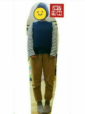 「POU DOU DOU（プードゥドゥ）のアイテム（デニムジャケット）」を使った、くれはさん（レディース・158cm）の秋コーディネート