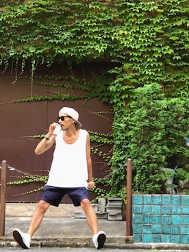 「hotsummer」｜さん（メンズ・178cm）の夏コーディネート