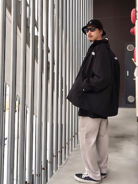 「KANGOL」｜「アイテム（その他アウター）」を使った、さん（メンズ・177cm）の春コーディネート