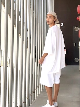 「VANS（バンズ）のLHP/エルエイチピー/VANS　VAULT/バンズ　ボルト/OLD SCOOL　LX WHITE（スニーカー、ホワイト系）」を使った、hideki9さん（メンズ）の春コーディネート