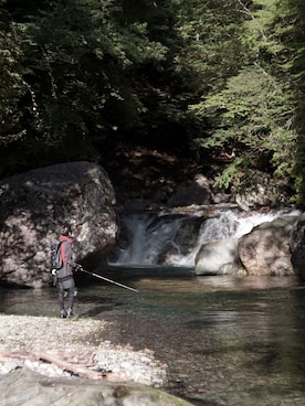 「mountain of moods  （マウンテンオブムーズ）のアイテム」を使った、福山正和さん（メンズ・178cm）の春コーディネート