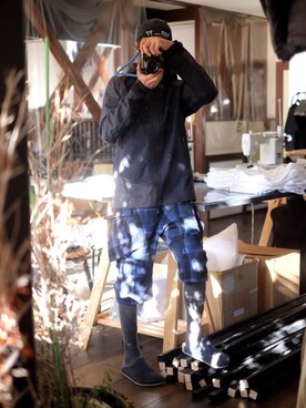 「MofM(manofmoods)（マンオブムーズ）のアイテム（パンツ）」を使った、福山正和さん（メンズ・178cm）の冬コーディネート