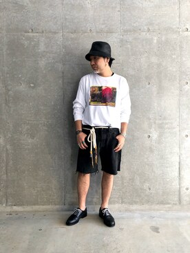 「SURROUND（サラウンド）のアイテム」を使った、ino-uoさん（メンズ・168cm）の夏コーディネート