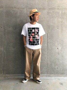 「KNOW WAVE（ノウ ウェイブ）のアイテム」を使った、ino-uoさん（メンズ・168cm）の夏コーディネート