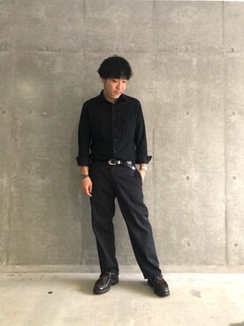「FOLLOW（フォロー）のアイテム」を使った、ino-uoさん（メンズ・168cm）の秋コーディネート