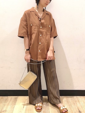 「RAG MACHINE（ラグマシーン）のアイテム（パンツ）」を使った、iwarisa_right_onさん（レディース・155cm）の夏コーディネート