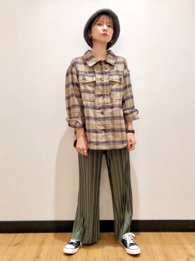 「Right-on（ライトオン）のアイテム（その他アウター）」を使った、iwarisa_right_onさん（レディース・155cm）の秋コーディネート