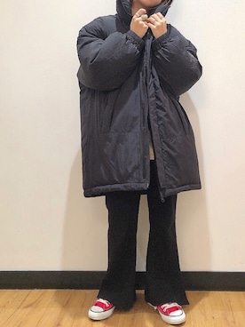 「CAMP7（キャンプセブン）のアイテム（ダウンジャケット/コート）」を使った、iwarisa_right_onさん（レディース・155cm）の秋コーディネート