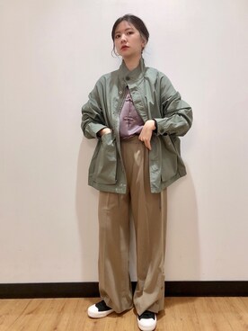 「BACK NUMBER（バックナンバー）のアイテム（ブルゾン）」を使った、iwarisa_right_onさん（レディース・155cm）の冬コーディネート