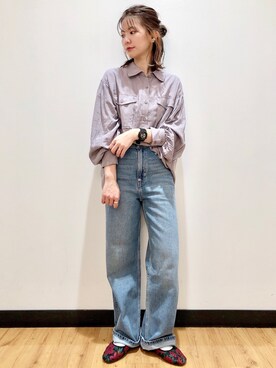「RAG MACHINE（ラグマシーン）のアイテム（ジャケット/アウター）」を使った、iwarisa_right_onさん（レディース・155cm）の春コーディネート