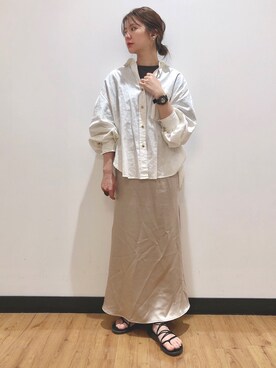 「RAG MACHINE（ラグマシーン）のアイテム（その他アウター）」を使った、iwarisa_right_onさん（レディース・155cm）の春コーディネート