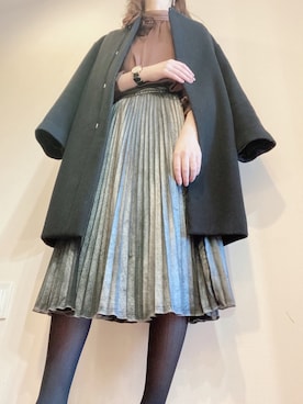 「Simplicite（サンプリシテ）のアイテム（ノーカラーコート）」を使った、nachiii97さん（レディース・166cm）の春コーディネート
