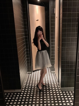 「dazzlin（ダズリン）のアイテム（ジャンパースカート）」を使った、Iris💕さん（レディース・158cm）の春コーディネート