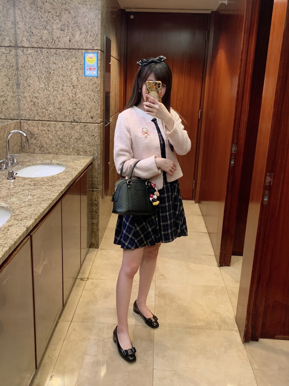 「evelynのアイテム（ワンピース、ブルー系）」を使った、Iris💕さん（レディース・158cm）の春コーディネートの1枚目の写真