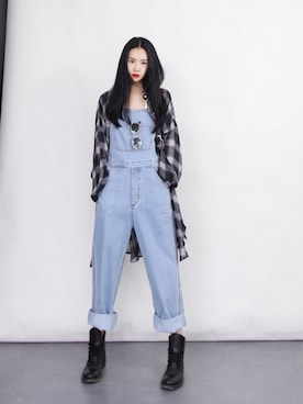 「连体裤」｜奢侈的大侠さん（レディース・163cm）の春コーディネート